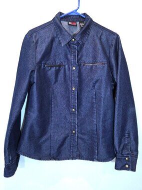 NJ Jeans Dark Wash Denim Shirt Jacket Size L
